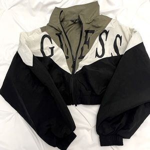 Guess cropped zip spring jacket